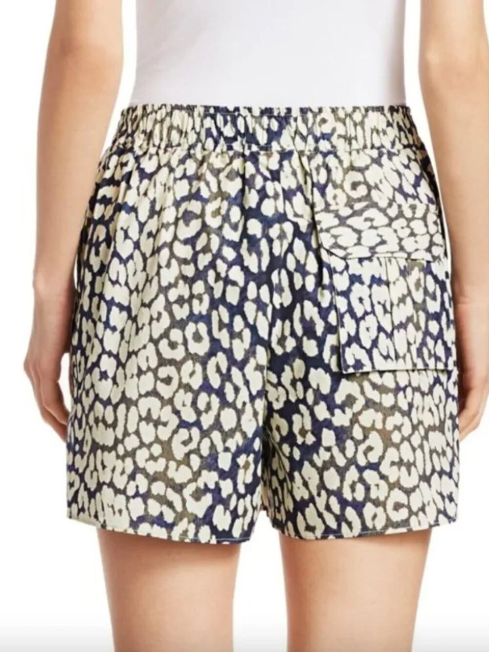 GANNI Leopard Print 100% cotton Shorts size 40 / Large